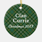 Clan Currie Scottish Tartan Keramisch Ornament (Voorkant)