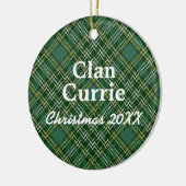 Clan Currie Scottish Tartan Keramisch Ornament (Links)