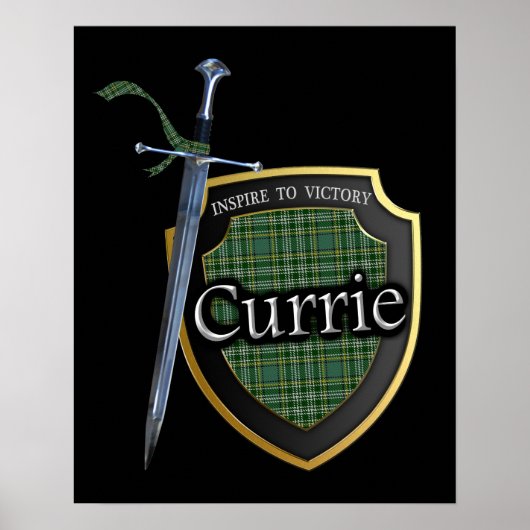 Clan Currie Scottish Tartan Poster (Voorkant)