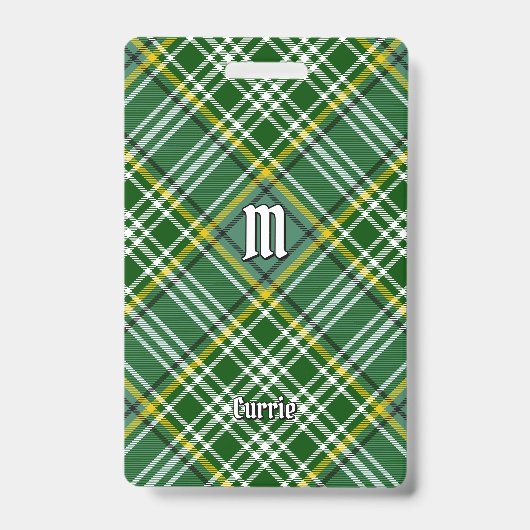 Clan Currie Tartan Badge (Voorzijde)