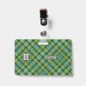 Clan Currie Tartan Badge (Voorzijde met clip)