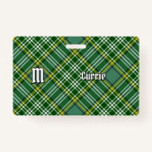 Clan Currie Tartan Badge (Voorkant)