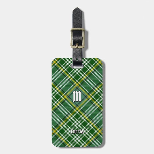 Clan Currie Tartan Bagagelabel (Voorkant verticaal)