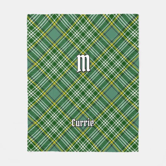 Clan Currie Tartan Fleece Deken (Voorkant)