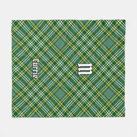 Clan Currie Tartan Fleece Deken (Voorkant (Horizontaal))