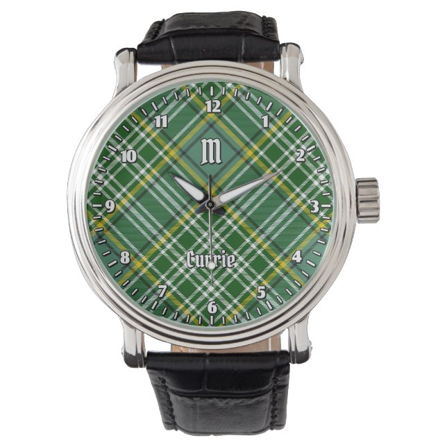 Clan Currie Tartan Horloge (Voorkant)
