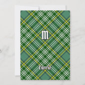 Clan Currie Tartan Kaart (Voorkant)