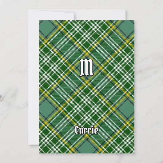Clan Currie Tartan Kaart (Voorkant)