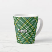 Clan Currie Tartan Latte Mok (Rechterhoek)