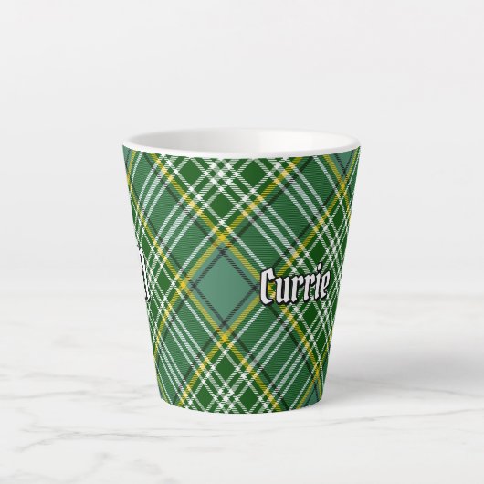 Clan Currie Tartan Latte Mok (Voorkant)