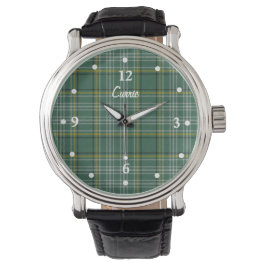 Clan Currie Tartan Plaid Gezicht Custom Watch Horloge