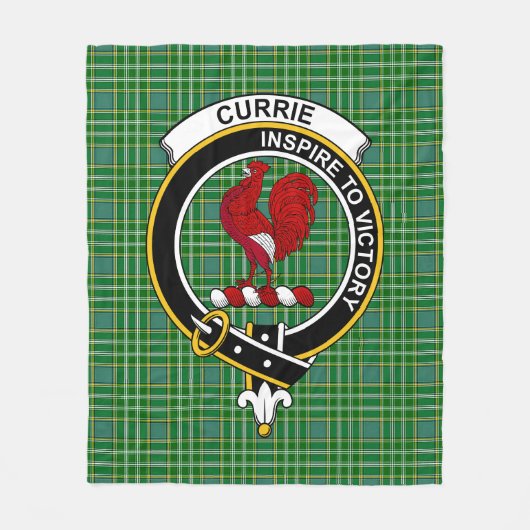 Clan Currie Tartan Pset Fleece Deken (Voorkant)