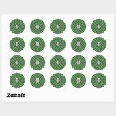 Clan Currie Tartan Ronde Sticker (Vel)