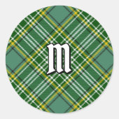 Clan Currie Tartan Ronde Sticker (Voorkant)