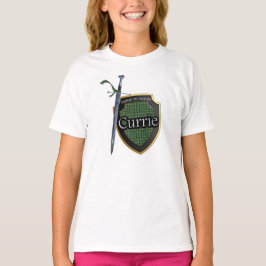Clan Currie Tartan Scottish Shield & Sword T-shirt