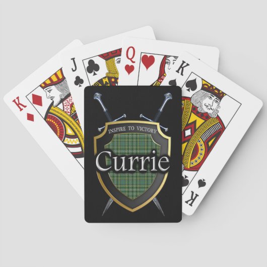 Clan Currie Tartan Shield & Swords Pokerkaarten (Achterkant)