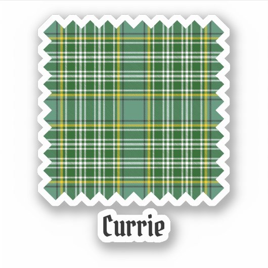 Clan Currie Tartan Sticker (Voorkant)