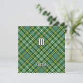Clan Currie Tartan Uitnodiging (Staand voorkant)