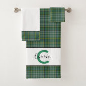 Clan CurrieTartan Monogrammed Bath Towel Set Bad Handdoek (Insitu)