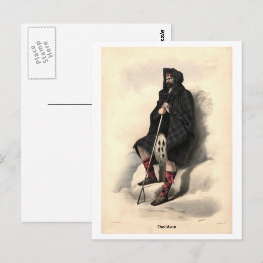 Clan Davidson Briefkaart (Voorkant / Achterkant)