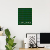 Clan Davidson Colors of Scotland Tartan Poster (Thuiskantoor)