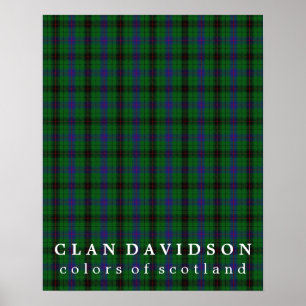Clan Davidson Colors of Scotland Tartan Poster