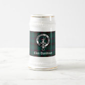 Clan Davidson Crest Badge en Tartan Bierpul (Center)