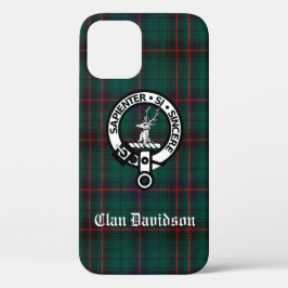 Clan Davidson Crest Badge en Tartan Case-Mate iPhone Case