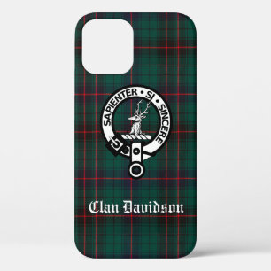 Clan Davidson Crest Badge en Tartan Case-Mate iPhone Case