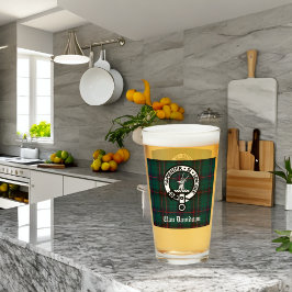 Clan Davidson Crest Badge en Tartan  Glas