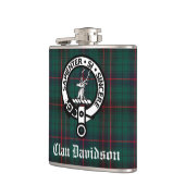 Clan Davidson Crest Badge en Tartan Heupfles (Links)