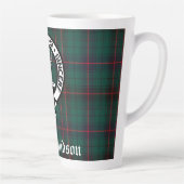 Clan Davidson Crest Badge en Tartan  Latte Mok (Rechts)