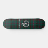 Clan Davidson Crest Badge en Tartan Persoonlijk Skateboard (Horizontaal)
