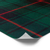 Clan Davidson Crest Badge en Tartan Poster (Hoek)