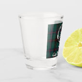 Clan Davidson Crest Badge en Tartan Shot Glas (Links)