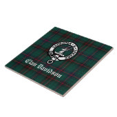 Clan Davidson Crest Badge en Tartan Tegeltje (Zijkant)