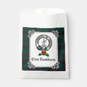 Clan Davidson Crest Badge & Tartan Holiday Bedankzakje (Voorkant)