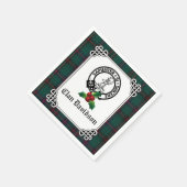 Clan Davidson Crest Badge & Tartan Holiday Servet (Hoek)