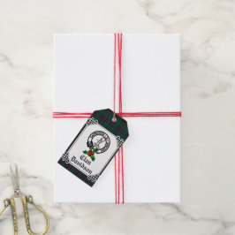 Clan Davidson Crest Badge & Tartan Vakantie Cadeaulabel