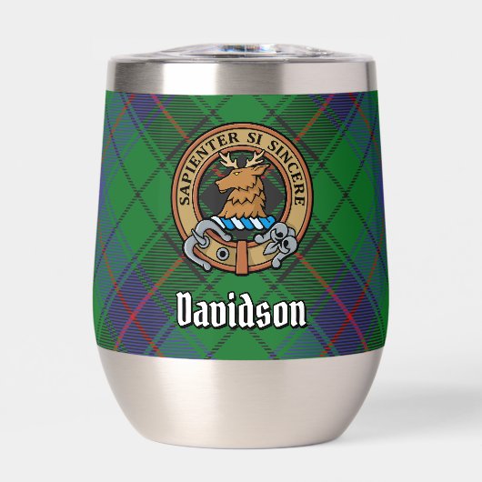 Clan Davidson Crest over Tartan (Voorkant)