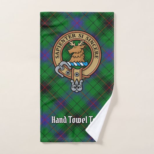 Clan Davidson Crest over Tartan Bad Handdoek (Handdoek)