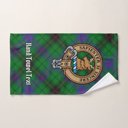 Clan Davidson Crest over Tartan Bad Handdoek (Handdoek)