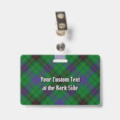 Clan Davidson Crest over Tartan Badge (Achterkant met clip)
