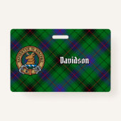 Clan Davidson Crest over Tartan Badge (Voorkant)