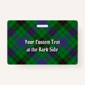 Clan Davidson Crest over Tartan Badge (Achterkant)