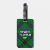 Clan Davidson Crest over Tartan Bagagelabel (Achterkant verticaal)