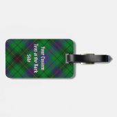Clan Davidson Crest over Tartan Bagagelabel (Achterkant horizontaal)