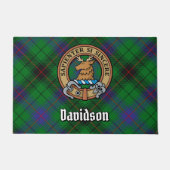Clan Davidson Crest over Tartan Deurmat (Voorkant)