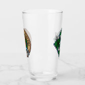 Clan Davidson Crest over Tartan Glas (Links)