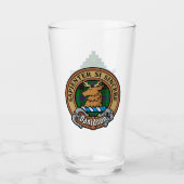 Clan Davidson Crest over Tartan Glas (Voorkant)
